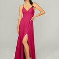 Ruched Chiffon Bridesmaid Dress with Tie Back Detail Madeline Gardner