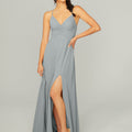 Ruched Chiffon Bridesmaid Dress with Tie Back Detail Madeline Gardner