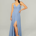 Ruched Chiffon Bridesmaid Dress with Tie Back Detail Madeline Gardner