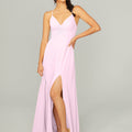 Ruched Chiffon Bridesmaid Dress with Tie Back Detail Madeline Gardner