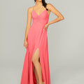 Ruched Chiffon Bridesmaid Dress with Tie Back Detail Madeline Gardner