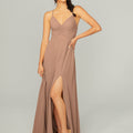 Ruched Chiffon Bridesmaid Dress with Tie Back Detail Madeline Gardner