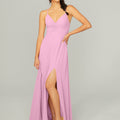 Ruched Chiffon Bridesmaid Dress with Tie Back Detail Madeline Gardner