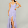 Ruched Chiffon Bridesmaid Dress with Tie Back Detail Madeline Gardner
