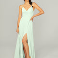 Ruched Chiffon Bridesmaid Dress with Tie Back Detail Madeline Gardner