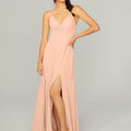 Ruched Chiffon Bridesmaid Dress with Tie Back Detail Madeline Gardner