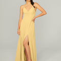 Ruched Chiffon Bridesmaid Dress with Tie Back Detail Madeline Gardner