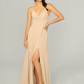 Ruched Chiffon Bridesmaid Dress with Tie Back Detail Madeline Gardner