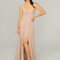 Ruched Chiffon Bridesmaid Dress with Tie Back Detail Madeline Gardner