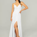 Ruched Chiffon Bridesmaid Dress with Tie Back Detail Madeline Gardner