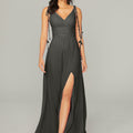 Chiffon Bridesmaid Dress with Tassel Straps Madeline Gardner