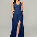 Chiffon Bridesmaid Dress with Tassel Straps Madeline Gardner