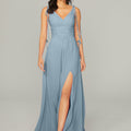 Chiffon Bridesmaid Dress with Tassel Straps Madeline Gardner