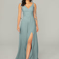 Chiffon Bridesmaid Dress with Tassel Straps Madeline Gardner