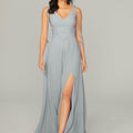 Chiffon Bridesmaid Dress with Tassel Straps Madeline Gardner