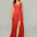 Chiffon Bridesmaid Dress with Tassel Straps Madeline Gardner