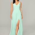 Chiffon Bridesmaid Dress with Tassel Straps Madeline Gardner