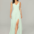 Chiffon Bridesmaid Dress with Tassel Straps Madeline Gardner