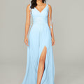 Chiffon Bridesmaid Dress with Tassel Straps Madeline Gardner