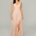 Chiffon Bridesmaid Dress with Tassel Straps Madeline Gardner