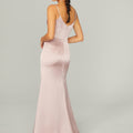Silky Satin Bridesmaid Dress with Front Skirt Slit Madeline Gardner