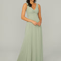 Knotted Bodice Chiffon Bridesmaid Dress Madeline Gardner
