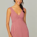 Knotted Bodice Chiffon Bridesmaid Dress Madeline Gardner