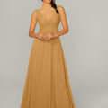 Knotted Bodice Chiffon Bridesmaid Dress Madeline Gardner