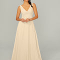 Knotted Bodice Chiffon Bridesmaid Dress Madeline Gardner