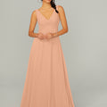 Knotted Bodice Chiffon Bridesmaid Dress Madeline Gardner