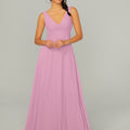 Knotted Bodice Chiffon Bridesmaid Dress Madeline Gardner