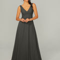 Knotted Bodice Chiffon Bridesmaid Dress Madeline Gardner