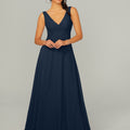 Knotted Bodice Chiffon Bridesmaid Dress Madeline Gardner