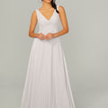 Knotted Bodice Chiffon Bridesmaid Dress Madeline Gardner