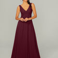 Knotted Bodice Chiffon Bridesmaid Dress Madeline Gardner
