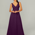 Knotted Bodice Chiffon Bridesmaid Dress Madeline Gardner