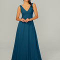 Knotted Bodice Chiffon Bridesmaid Dress Madeline Gardner
