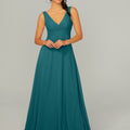 Knotted Bodice Chiffon Bridesmaid Dress Madeline Gardner