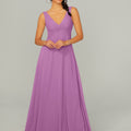 Knotted Bodice Chiffon Bridesmaid Dress Madeline Gardner