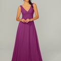 Knotted Bodice Chiffon Bridesmaid Dress Madeline Gardner