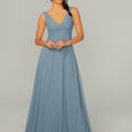 Knotted Bodice Chiffon Bridesmaid Dress Madeline Gardner