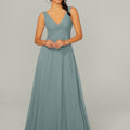 Knotted Bodice Chiffon Bridesmaid Dress Madeline Gardner