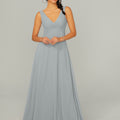 Knotted Bodice Chiffon Bridesmaid Dress Madeline Gardner
