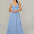 Knotted Bodice Chiffon Bridesmaid Dress Madeline Gardner
