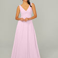 Knotted Bodice Chiffon Bridesmaid Dress Madeline Gardner