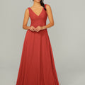 Knotted Bodice Chiffon Bridesmaid Dress Madeline Gardner