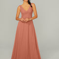 Knotted Bodice Chiffon Bridesmaid Dress Madeline Gardner