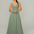 Knotted Bodice Chiffon Bridesmaid Dress Madeline Gardner