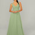 Knotted Bodice Chiffon Bridesmaid Dress Madeline Gardner