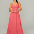 Knotted Bodice Chiffon Bridesmaid Dress Madeline Gardner